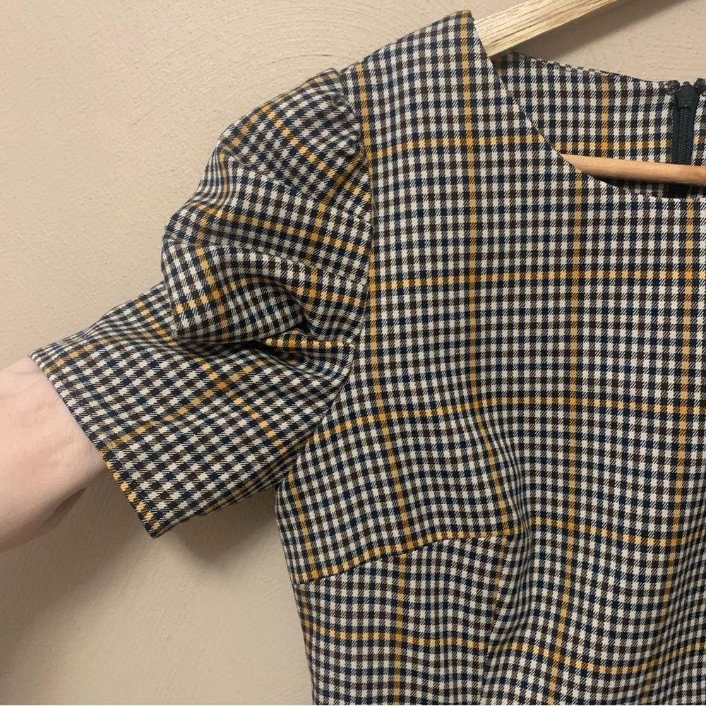 Amanda Uprichard Puff Sleeve Mini Dress in Westwick Plaid Size XS Size P - Picture 7 of 14